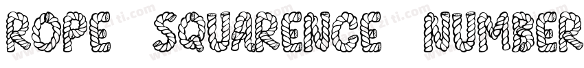 rope squarence number字体转换